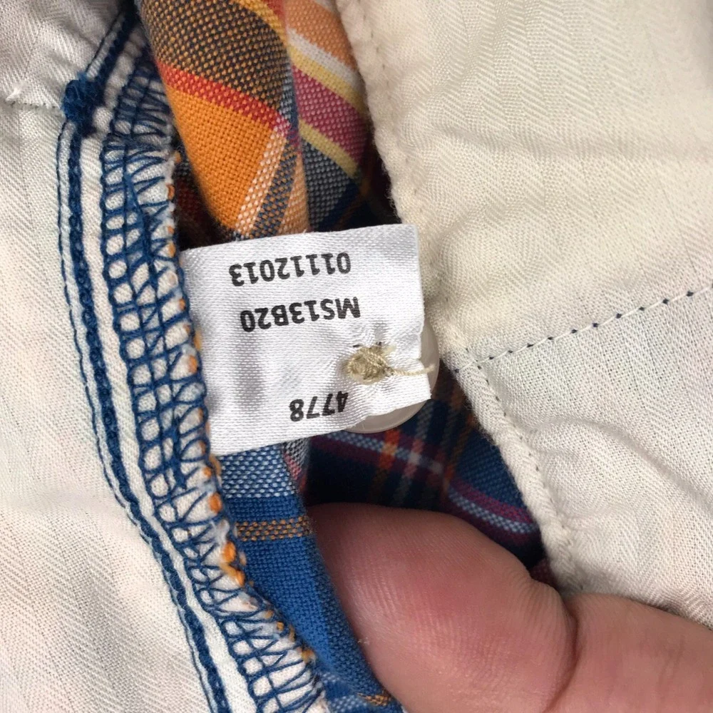 Peter Millar Shorts Mens 34 Colorful Madras Plaid 100% Cotton 8